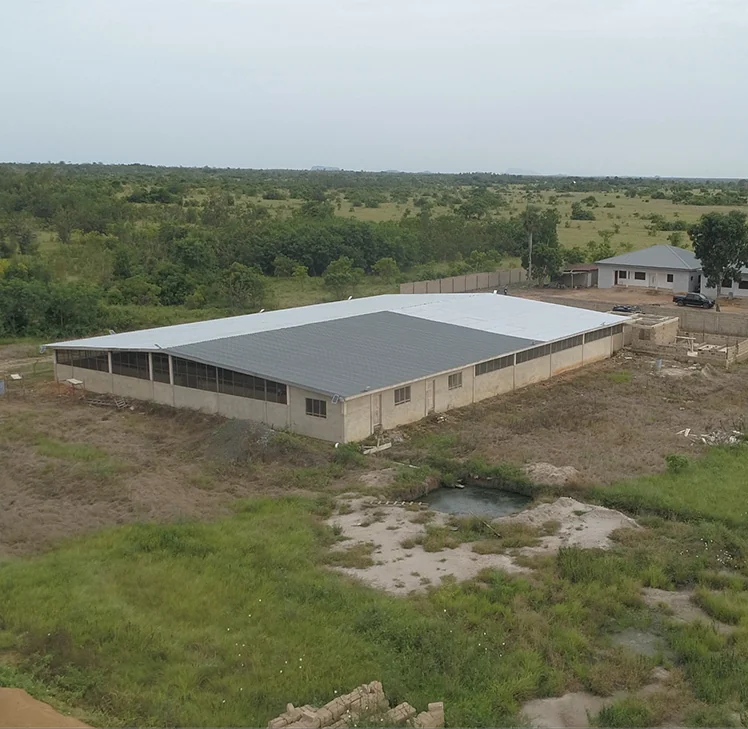 Livestock housing at Royal Baobab Farms